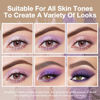 Picture of Kaely 6 Color Purple Eyeshadow Makeup Palette, Purple Series Mini Eyeshadow Palette, Purple Glitter Eyeshadow, Matte & Shimmer Purple Eye Shadow Eys Make, Travel Friendly Size, Built-in Mirror 09#