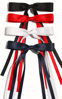 Picture of Tassel Bowknot Hair Clips for Women - 4pcs Barrettes with Long Tails in Black, Red, White and Navy