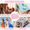 Picture of URSKYTOUS Initial Makeup Bag Personalized Preppy Travel Small Cosmetic Bag Cute PU Pink Chenille Letter Makeup Pouch for Purse Waterproof Zippered Toiletry Organizer for Women Girls Kids Friends (G)