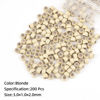 Picture of Vlasy 200Pcs Nano Ring Beads Silicone Lined Beads for Nano Ring Human Hair Extensions 5 Color Optional (Blonde)