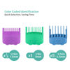 Picture of 3 Professional Hair Clipper Magetic Guards Cutting Guides Fits for Most Wahl Clippers, Color Coded Clipper Combs Replacement - Guard Number: #1/2, 1 and #1 1/2 (Length: 1/16, 1/8 and 3/16 inch)