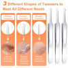 Picture of Pimple Popper Tool Kit, IUMAKEVP 15 PCS Professional Stainless Steel Blackhead Remover Comedone Extractor Tools for Removing Zit on Face - Acne Removal Kit with Metal Case (Silver)