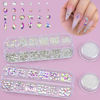 Picture of 4 Boxes Nail Rhinestones Flatback Rhinestones Nail Charms Multi Shaped Crystals Nail Gems and Rhinestones for Nails, Nail Jewels Nail Art Supplies Luxurious Nail Accessories for Women Nail Decorations
