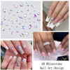 Picture of 4 Boxes Nail Rhinestones Flatback Rhinestones Nail Charms Multi Shaped Crystals Nail Gems and Rhinestones for Nails, Nail Jewels Nail Art Supplies Luxurious Nail Accessories for Women Nail Decorations
