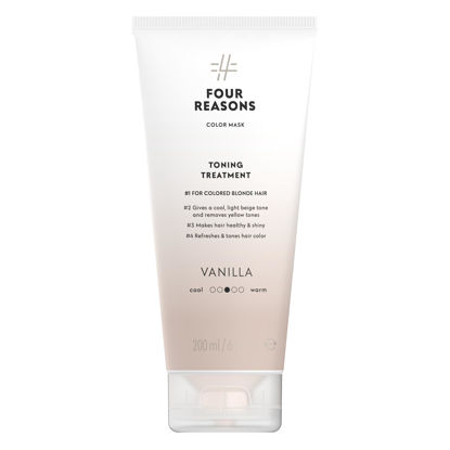 Picture of Four Reasons Color Mask - Vanilla Blonde - (27 Colors) Color Depositing Conditioner, Toning Treatment, Tone & Enhance Color-Treated Hair - Semi Permanent Hair Dye, Vegan and Cruelty-Free, 6.76 fl oz