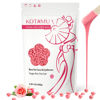 Picture of KOTAMU Wax Beads for Hair Removal - Professional Waxing for Sensitive Skin, Targets Thin Fine Hair, 1lb Pink Beads Ideal for Home Waxing Face, Eyebrows, Chin, Body, Legs, Arms, Underarm, Bikini