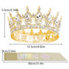 Picture of YOUlDIANZI Queen Crown Birthday Crowns for Women, Birthday Girl Sash, Birthday Tiara for Women Set, Princess Rhinestone Birthday Girl Headband Birthday Gifts for Women, Sweet Happy Accessories