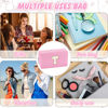 Picture of URSKYTOUS Initial Preppy Makeup Bag for Women Teen Girls Travel Small Cosmetic Bag Cute Pink Personalized Preppy Makeup Pouch Zippered Toiletry Bag Organizer PU Leather Aesthetic Makeup Bag（T）