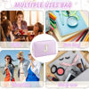 Picture of URSKYTOUS Gifts for Girls Initial Makeup Bag Personalized Cosmetic Bag with Zipper Cute Travel Toiletry Bag Waterproof PU Preppy Makeup Pouch Birthday Gift for Teen Girls Women(Purple J)