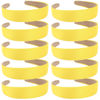 Picture of Wecoe 10 Pack Yellow Satin Headbands - 1.3 Inch Wide Non-Slip Fashion Hair Accessories for Women, DIY Holiday Costumes
