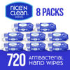 Picture of Nice 'N CLEAN Sensitive Skin Wet Hand Wipes 90ct (8-Pack) | Infused with Aloe | Hypoallergenic Wipes More Effective than Gel