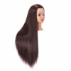 Picture of Hairingrid 26"-28" Mannequin Head Hair Styling Training Head Manikin Cosmetology Doll Head Synthetic Fiber Hair and Free Clamp Holder Stand (Dark brown)