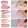 Picture of NEW Press on Nails Short, Jofay Fashion 144Pcs Salon-Like Fake Nails With Designs, French, Glitter, Mermaid/Pearl/Aurora Chrome Artificial Acrylic False Nails, Glue on Nails Stick on Nails for Women