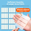 Picture of TKTK Large Pimple Patches for Face, XL Acne Patches 60 x 20 mm, Big Hydrocolloid Bandages for Body, Forehead, Chin, Neck Zit Breakouts, Hydrocolloid Patch (Strip, Contoured, Dot 5 Sizes 96 Count)