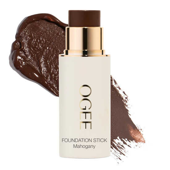 Picture of Ogee Sculpted Complexion Foundation Stick (Mahogany 14.5N - Deep Cocoa, Rich Undertones) Full Coverage Foundation Makeup - Instantly Balance & Even Complexion - 70% Organic Ingredients