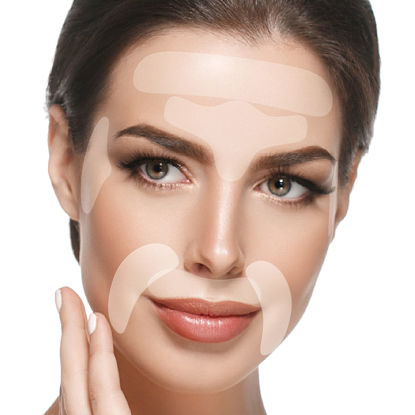 Picture of BLUMBODY Face & Forehead Wrinkle Patches - Anti Wrinkle Facial Patches to Smooth Eye, Mouth, Forehead Wrinkles - Non-Silicone Face Tape for Fine Wrinkles between Eyes & Face - Patches (30 day supply)