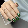 Picture of WAFOLOZE Green Press On Nails - Short Square Press On Nails, Glue On Nails Short Fake Nails, Nail Press Ons 16 Sizes - 32Pcs Reusable Soft Gel Artificial False Nails Tips Kit