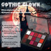 Picture of UCANBE Red Eyeshadow Makeup Palette, 15 Colors Burgunry Gray Silver Shimmer Matte Glitter Metallic Eye Shadow Pallet, Pigmented Make Up Kit for Halloween Parties Christmas Joker Vampire Clown
