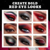 Picture of UCANBE Red Eyeshadow Makeup Palette, 15 Colors Burgunry Gray Silver Shimmer Matte Glitter Metallic Eye Shadow Pallet, Pigmented Make Up Kit for Halloween Parties Christmas Joker Vampire Clown