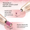 Picture of MelodySusie Small Crystal Top 3.1mm Mandrel Bit for Nails, 3/32'' Easy Off Nail Drill Bits for Sanding Bands, Suitable for Acrylic Nails Gel Manicures and Pedicures, Rose Pink