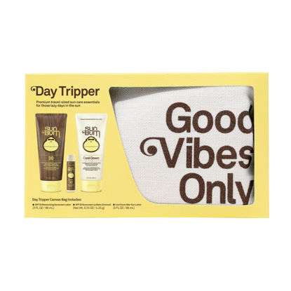 Picture of Sun Bum Premium Day Tripper | Travel-Sized Sun Care Pack with Sunscreen Lotion, Sunscreen Lip Balm and Hydrating Cool Down Lotion | Broad Spectrum UVA/UVB Protection