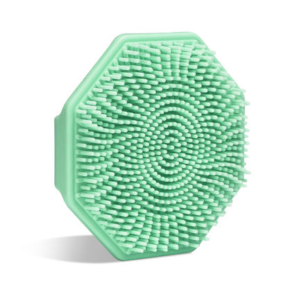 Picture of Sud Scrub® Antimicrobial Silicone Face Scrubber, 1 Pack, Gentle Face Exfoliator for Sensitive Skin, Eco Friendly Facial Cleansing Brush, Exfoliating Face Brush for Men and Women (Mint)