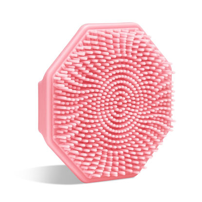 Picture of Sud Scrub® Antimicrobial Silicone Face Scrubber, 1 Pack, Gentle Face Exfoliator for Sensitive Skin, Eco Friendly Facial Cleansing Brush, Exfoliating Face Brush for Men and Women (Pink)