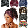 Picture of Tobeffect Wide Headbands for Women, 7'' Boho Turban Headband Large Hairband Twisted Hair Accessories, 6 pack
