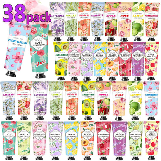 Picture of 38 Pack Hand Cream Bulk Gifts,Valentines Day Gifts for Her,Nurse Gifts for Women Teacher Appreciation Gifts,Small Gifts for Coworkers,Birthday Return GiftsTravel Size Hand Lotion for Dry Cracked Hands