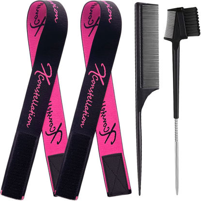 Picture of Elastic Wig Bands for Edges, Baby Hair, Keeping Wigs in Place, and Sewing Edges - 2 PCS, BlackPink