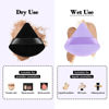 Picture of RAREIUS 8pcs Triangular Powder Puff Face Soft Velvet Makeup Puff for Loose Powder Body Powder Makeup Sponge for Contouring Wet Dry Foundation Blender Sponge Beauty Makeup Tool.(Black&Purple)
