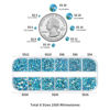 Picture of Beadsland Rhinestones for Makeup,8 Sizes 2500pcs Blue AB Flatback Rhinestones Face Gems for Nails Crafts with Tweezers and Wax Pencil,Aquamarine AB,SS4-SS30