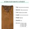 Picture of Clip in Hair Extensions, Medium Auburn 22 Inch 7pcs 120g, DOORES Remy Hair Extensions Clip in Human Hair Extensions For Women Clip in Natural Hair Extensions Thick Silky Straight