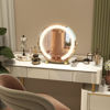 Picture of ROLOVE Gold Vanity Mirror, 12 Inch Makeup Mirror with Lights, Large Lighted Vanity Mirror, Light Up Mirror with Smart Touch 3 Colors Dimmable, Tabletop Mirror, 360° Rotation