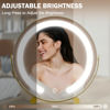 Picture of ROLOVE Gold Vanity Mirror, 12 Inch Makeup Mirror with Lights, Large Lighted Vanity Mirror, Light Up Mirror with Smart Touch 3 Colors Dimmable, Tabletop Mirror, 360° Rotation