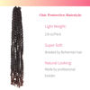 Picture of The BOHOBABE Pre-twisted Passion Twist Crochet Hair 16 Inch Pre-looped Crochet Passion Twist Braiding Hair 8 Packs Soft Bohemian Twists (T30)