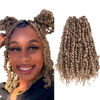 Picture of The BOHOBABE Crochet Passion Twist Hair Pretwisted 12 Inch Short Pre-looped Passion Twist Crochet Braiding Hair 8 Packs(27#)