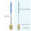 Picture of Shower Brush with Soft and Stiff Bristles,20.5" Extra Long Handle Dual-Sided Back Scrubber Bath Brush Body Exfoliator for Wet or Dry Brushing (Extra Long Handle)