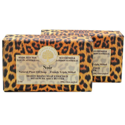 Picture of Wavertree & London Noir Scented Natural Soap (2 Bars), 7oz Moisturizing French Triple Milled Soap Bars enriched with shea butter - Pure Plant Oil Bath & Body Soap for All Skin Types