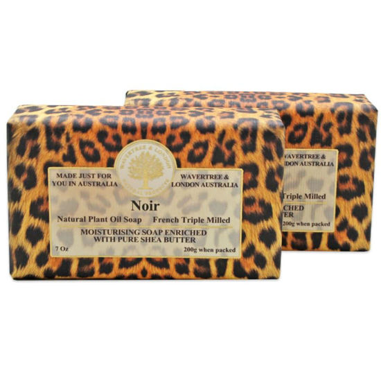 Picture of Wavertree & London Noir Scented Natural Soap (2 Bars), 7oz Moisturizing French Triple Milled Soap Bars enriched with shea butter - Pure Plant Oil Bath & Body Soap for All Skin Types