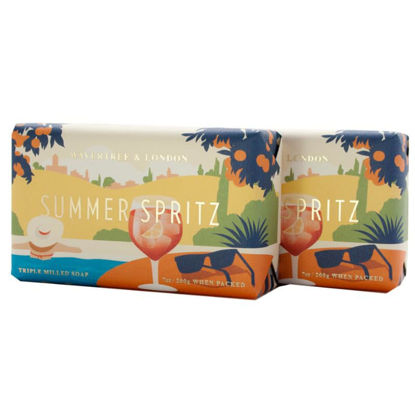 Picture of Wavertree & London Summer Spritz Scented Natural Soap (2 Bars), 7oz Moisturizing French Triple Milled Soap Bars enriched with shea butter - Pure Plant Oil Bath & Body Soap for All Skin Types