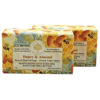 Picture of Wavertree & London Honey Almond Scented Natural Soap (2 Bars), 7oz Moisturizing French Triple Milled Soap Bars enriched with shea butter - Pure Plant Oil Bath & Body Soap for All Skin Types