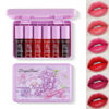 Picture of 6 Colors Lip Tint Stain Korean Lip Gloss, Matte Velvet Lip Tint Natural Plumping Lip Stain, Multi-Use Lip and Cheek Tint Mini Liquid Lipstick, Long lasting Non-Stick Cup Waterproof, Lip Color Makeup