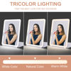 Picture of LED Foldable Tabletop Makeup Mirror for Travel, Cosmetic, Office - 7x9 inches,Portable, 3 Colors Light Modes USB Rechargeable Touch Screen, (White)