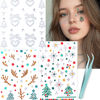 Picture of NOOEPC Christmas Makeup Face Gems Hair Gems, Self-Adhesive Face Jewels Face Gems Stick on, 3D Christmas Elements, Christmas Tree Shape, Snowflakes, Rave Accessories for Face Eyes Makeup Body, Crafts