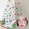 Picture of NOOEPC Christmas Makeup Face Gems Hair Gems, Self-Adhesive Face Jewels Face Gems Stick on, 3D Christmas Elements, Christmas Tree Shape, Snowflakes, Rave Accessories for Face Eyes Makeup Body, Crafts