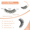 Picture of Cat Eye Lashes False Eyelashes Natural Look, Yasnai Wispy Fake Lashes Volume Lashes, Strips Lashes Natural Eyelashes Clear Band 6 Pairs Pack