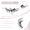 Picture of Cat Eye Lashes Wispy False Eyelashes Yasnai Strips Lashes Fox Eye Lash Fake Lashes Natural Look Eyelashes 10 Pairs Pack
