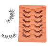 Picture of False Eyelashes Natural Look Wispy EyeLashes Cat Eye Lashes, Yasnai Fake Lashes Volume Lashes, Mink Lashes Strips Lashes Natural Eyelashes Clear Band 6 Pairs Pack