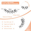 Picture of False Eyelashes Natural Look Wispy EyeLashes Cat Eye Lashes, Yasnai Fake Lashes Volume Lashes, Mink Lashes Strips Lashes Natural Eyelashes Clear Band 6 Pairs Pack